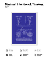 KTM 250 EXC Blueprint Line Art Poster - Bike Poster