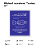 Aston Martin F1 Blueprint Line Art Poster