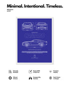 Camaro Blueprint Line Art Poster