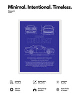 Dodge Hellcat Blueprint Line Art Poster