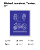 Suzuki GSX R1000 Blueprint Line Art Poster - Bike Poster