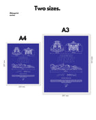 Checo Perez Blueprint Line Art Poster