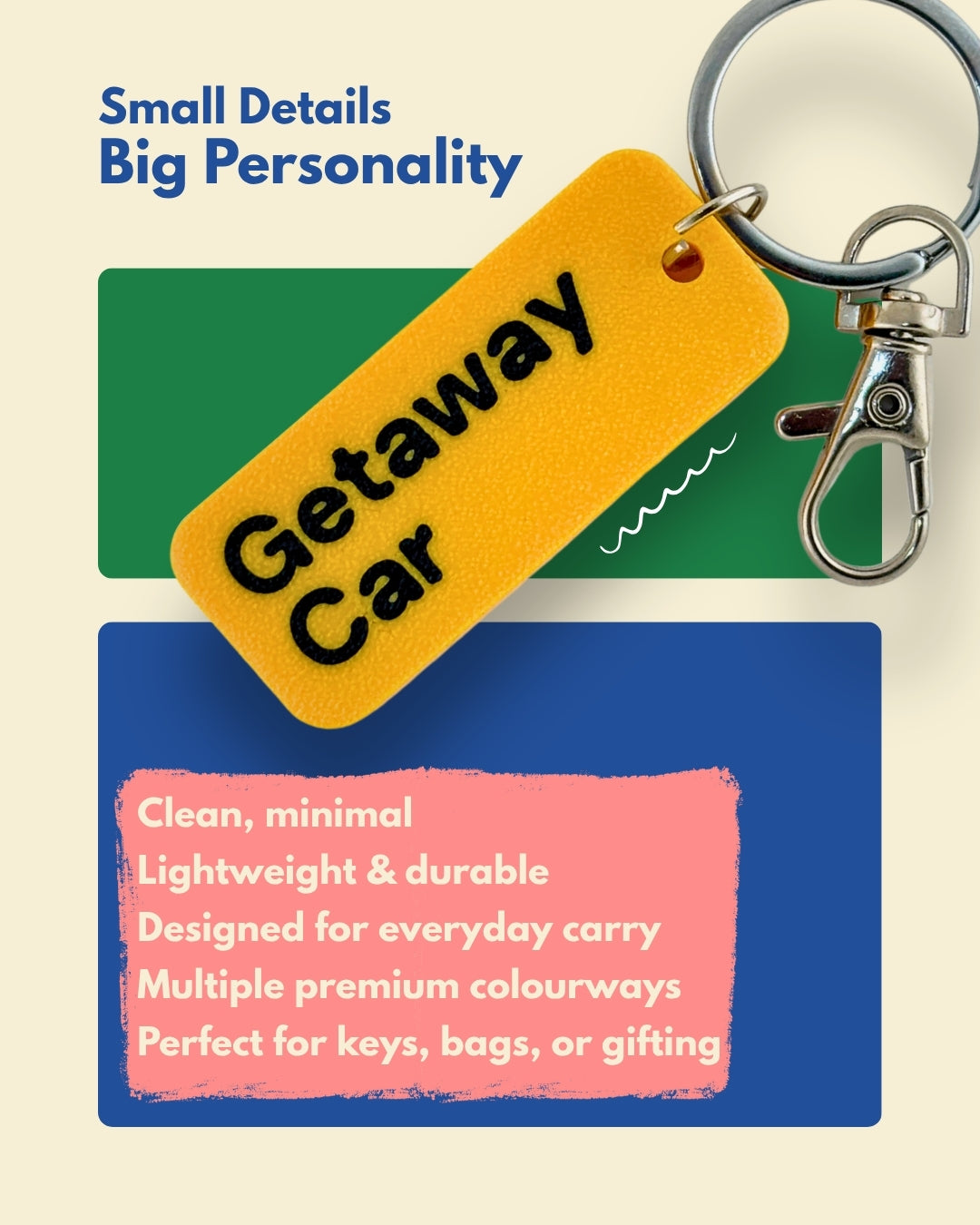 Getaway Car - Essential Keytag | Keychain | Bag Charm