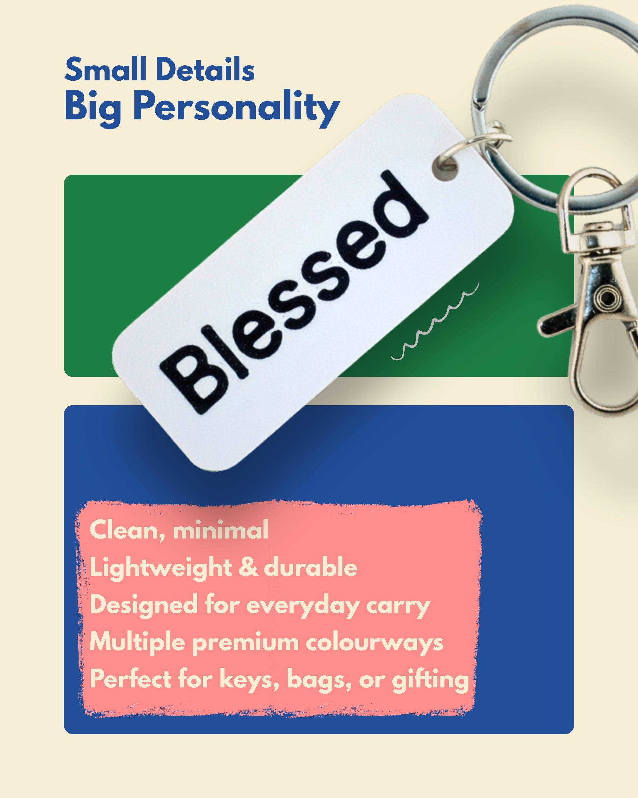 Blessed - Essential Keytag | Keychain | Bag Charm