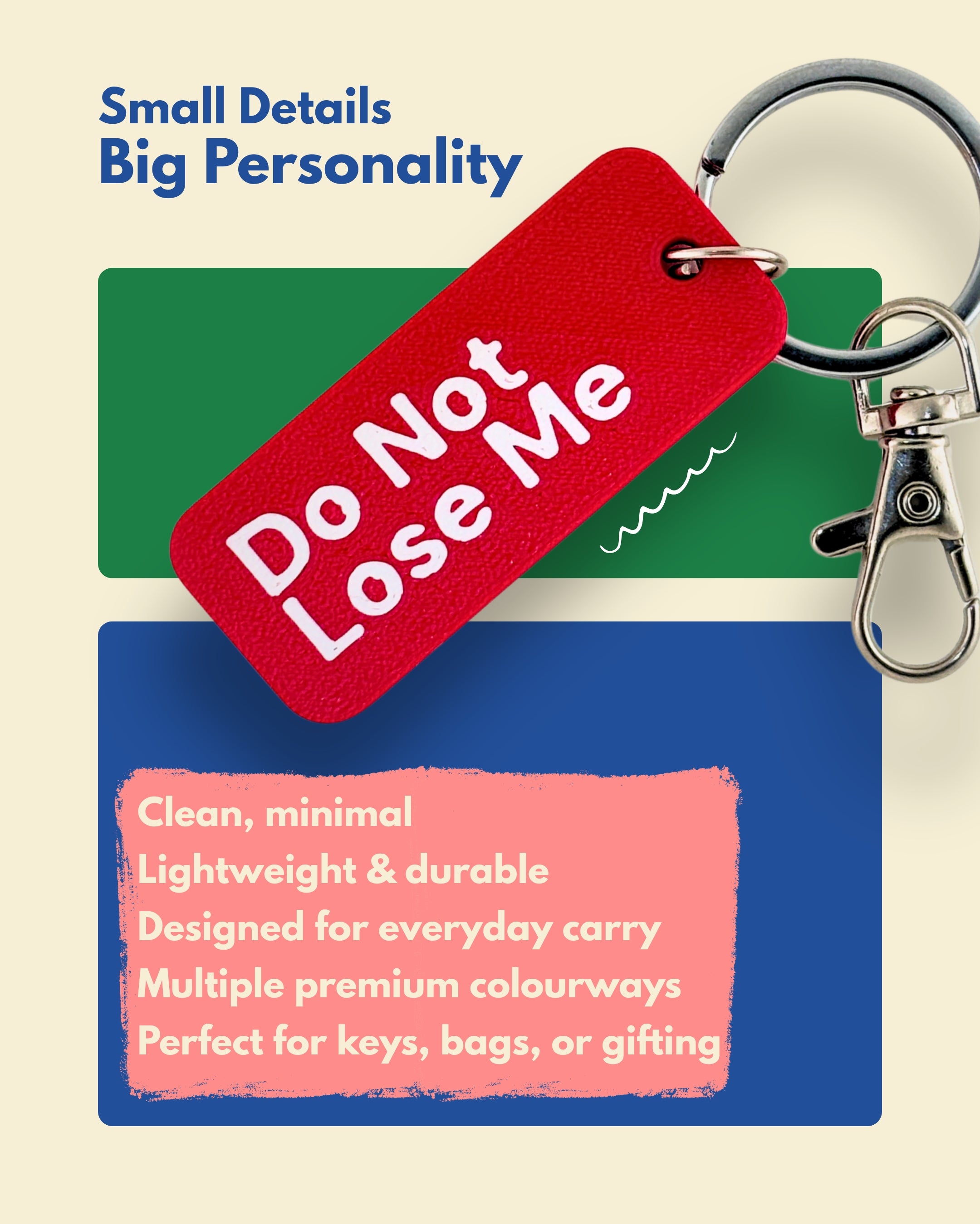 Do Not Lose Me - Essential Keytag | Keychain | Bag Charm