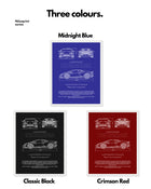 Lamborghini Urus Blueprint Line Art Poster