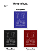 KTM 250 EXC Blueprint Line Art Poster - Bike Poster