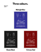 BMW S1000RR Blueprint Line Art Poster - Bike Poster