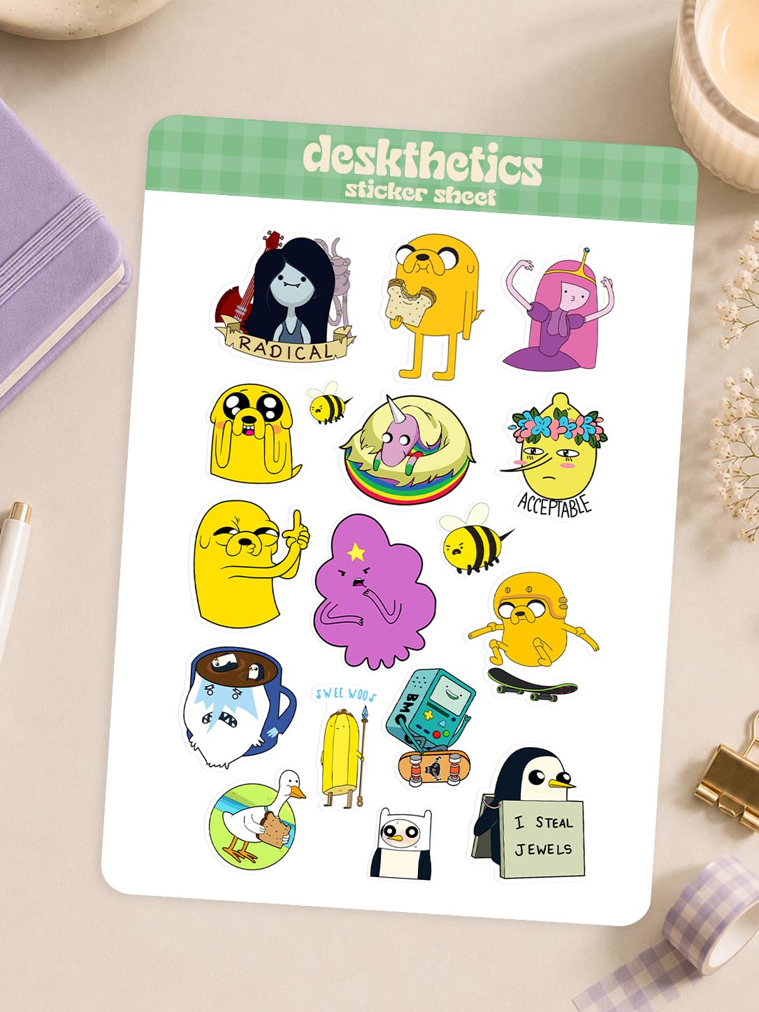 Adventure Time Sticker Sheet
