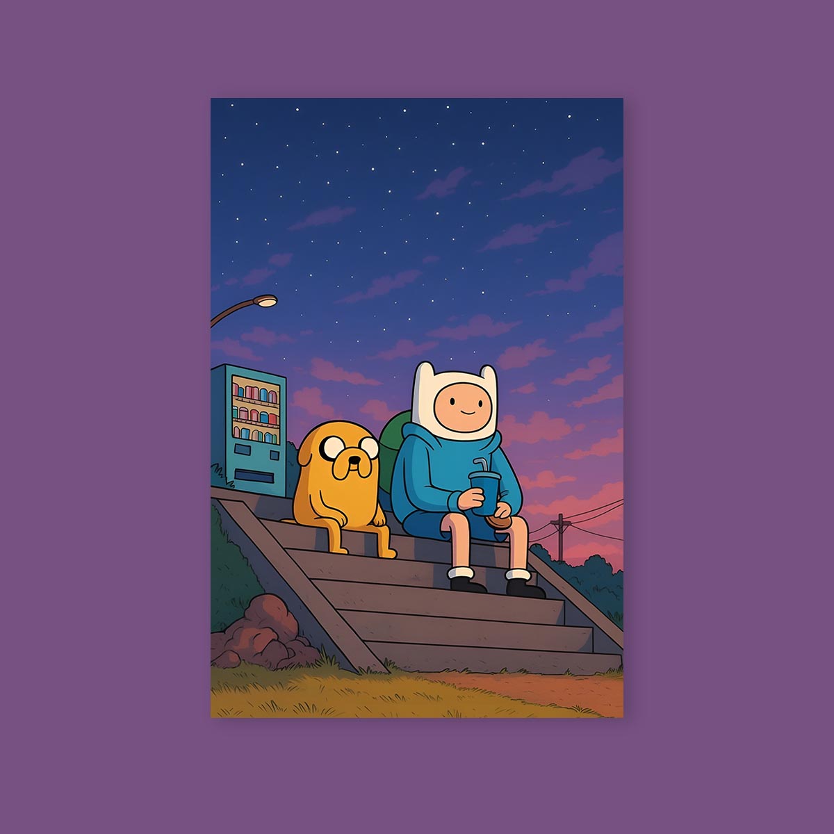 Adventure Time Twilight Poster Sticker