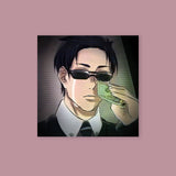 Anime Man Sunglasses Drink Sticker