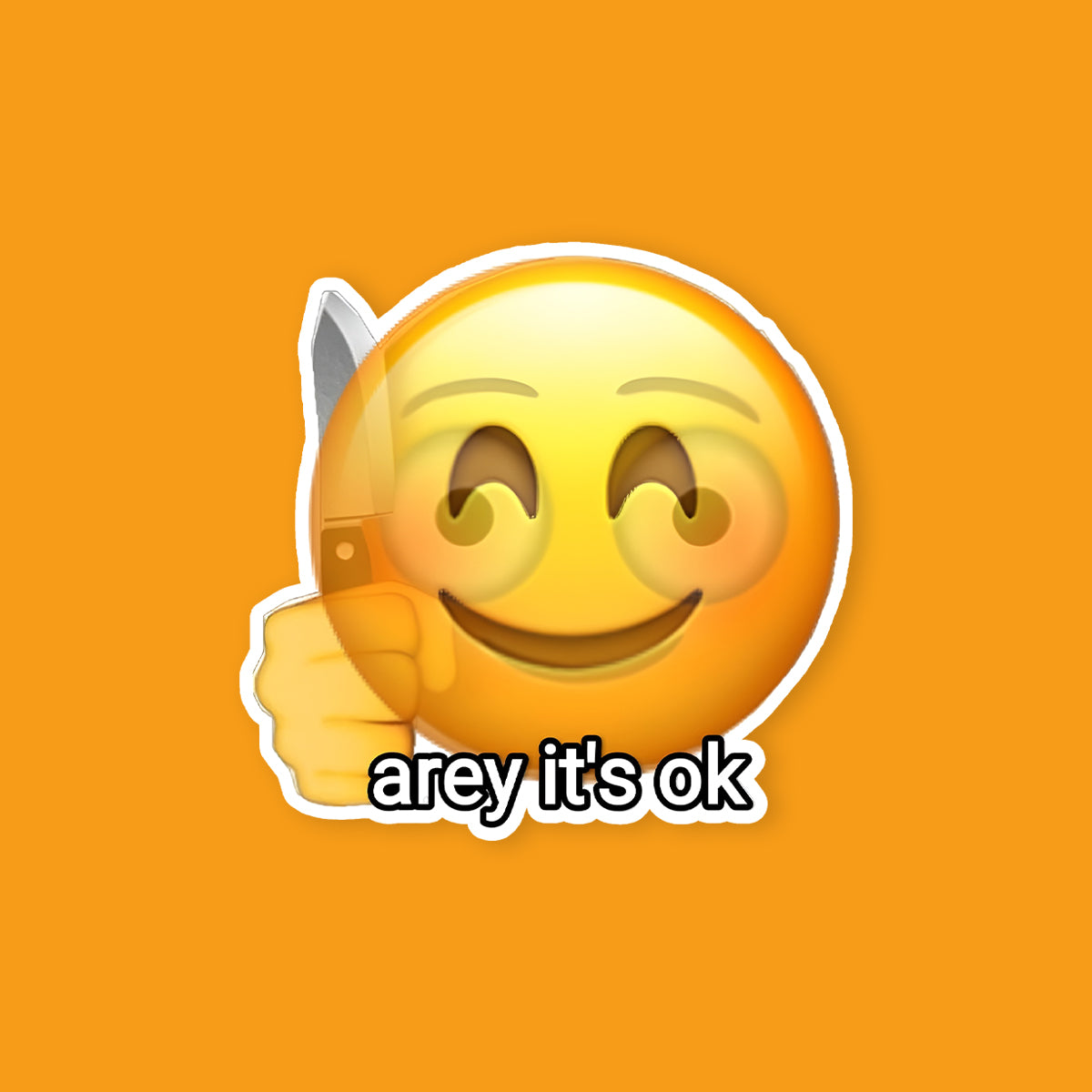 Arey Its OK Emoji Meme Sticker