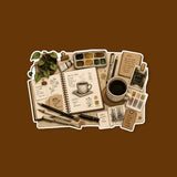 Artist's Coffee & Drawing Book Sticker