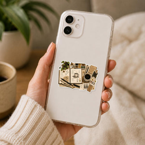 Artist's Coffee & Drawing Book Sticker