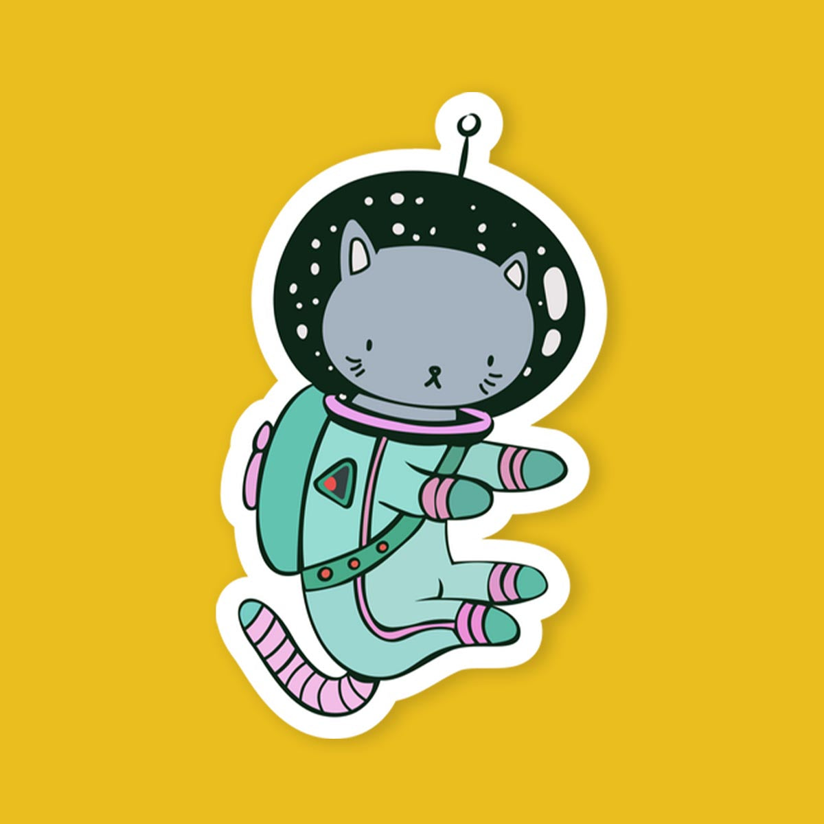Astronaut Cat Sticker