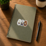 Bears Eating Noodles Sticker