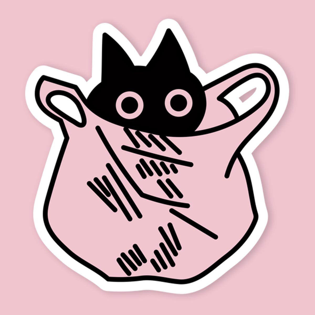 Black Cat Package Sticker