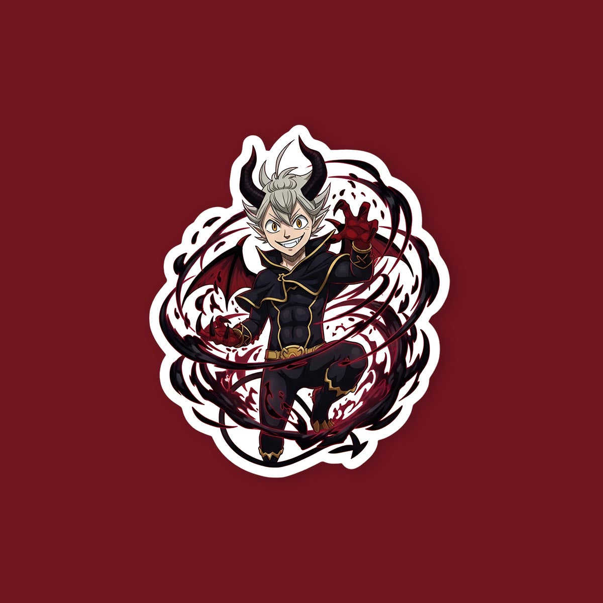 Black Clover Liebe Devil Swirling Energy Sticker