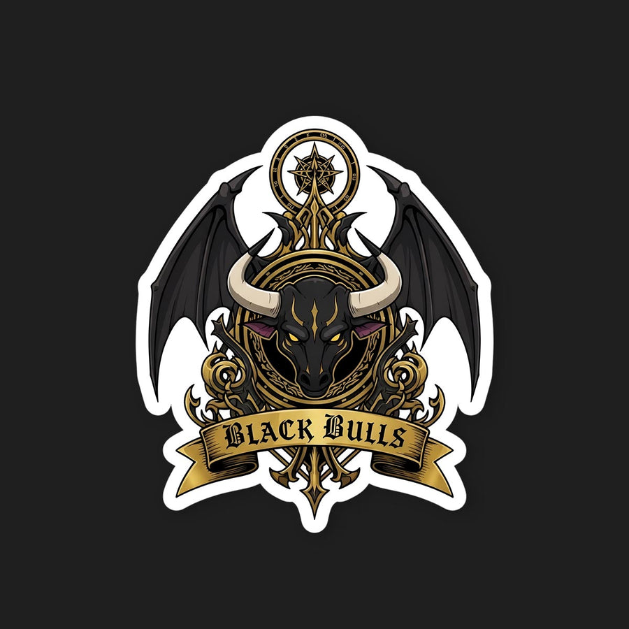 Black Cover - Black Bulls Logo Sticker