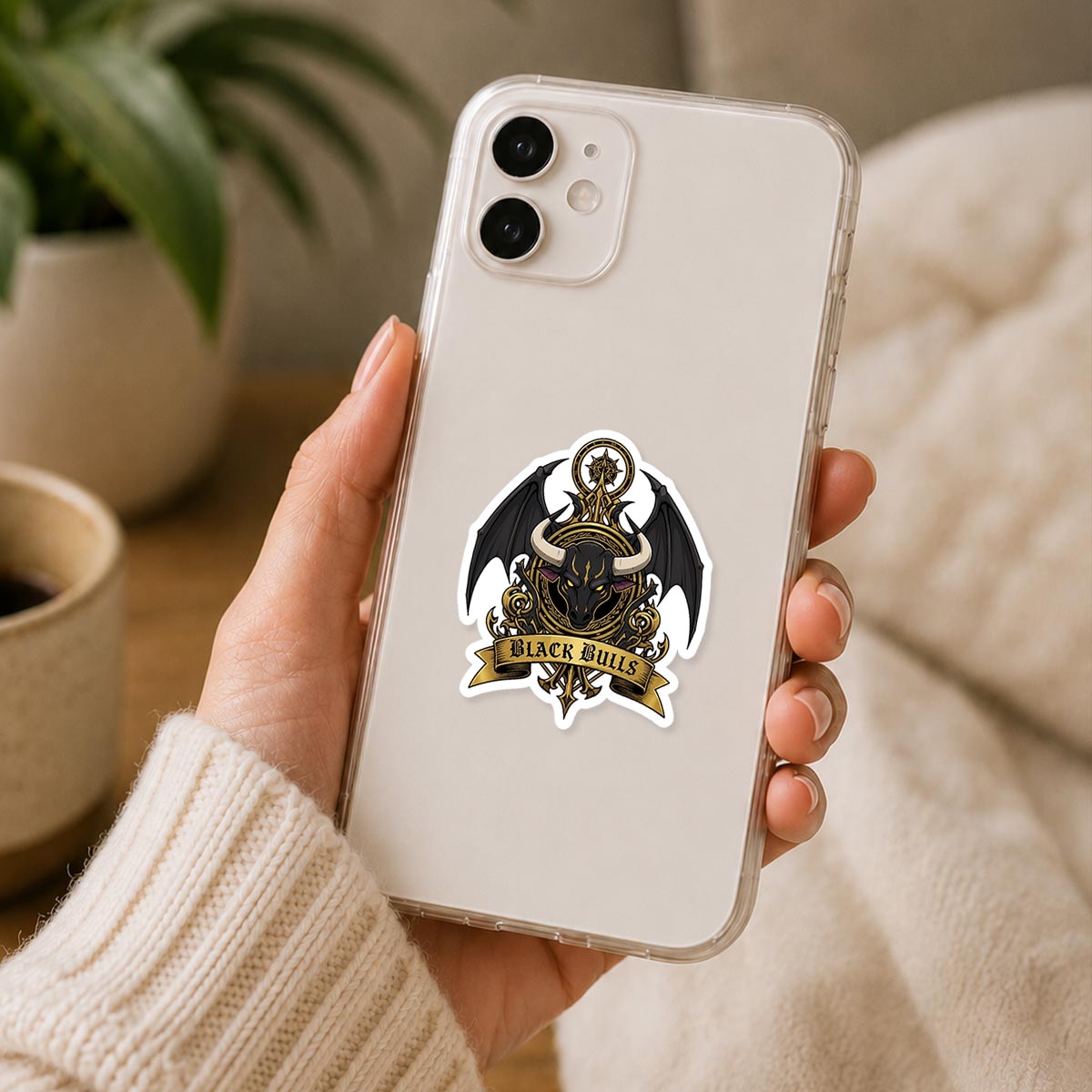 Black Cover - Black Bulls Logo Sticker