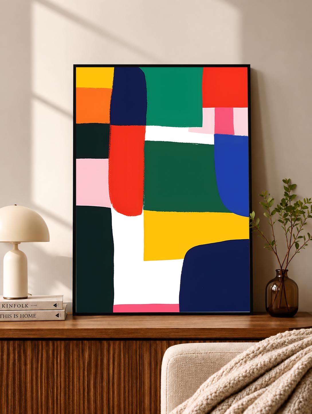 Bold Color Block Abstract Poster