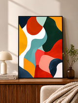 Bold Multicolor Organic Shapes Poster
