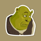 Bored Shrek Meme Sticker