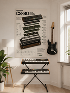 Yamaha CS-80 Wall Art Poster - Synthesizer Poster, Music Studio Wall Decor, Gift for Music Producer