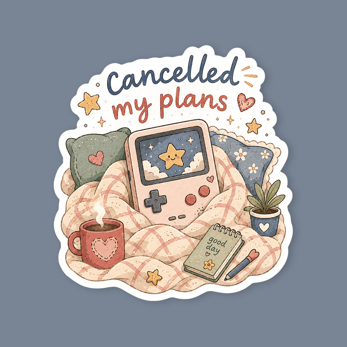 Cancelled My Plans Gaming Sticker