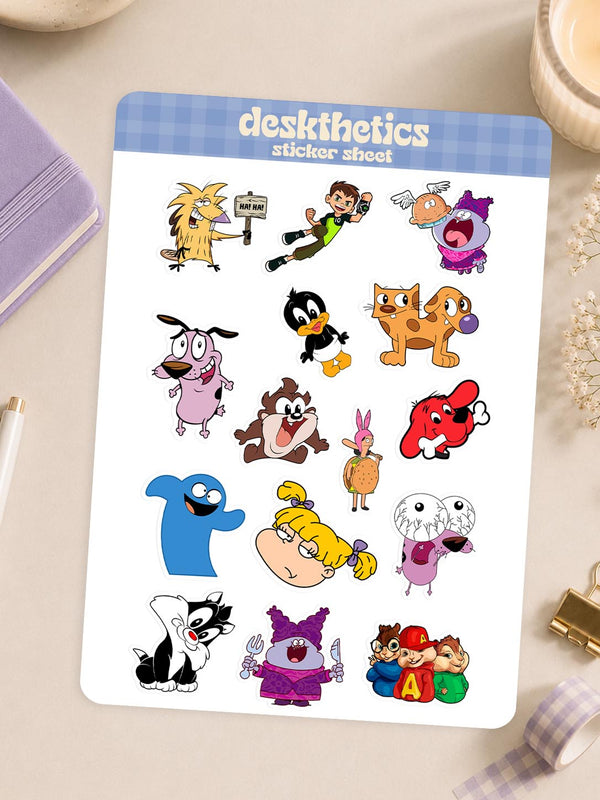 Cartoon Classics Sticker Sheet