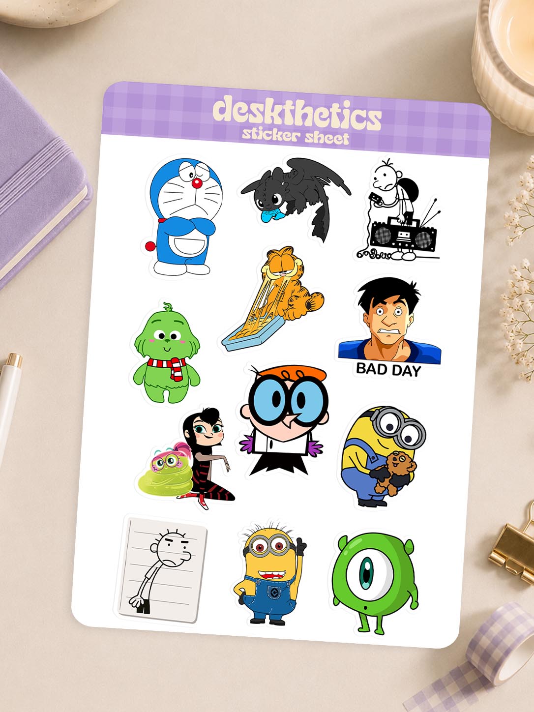 Cartoon Classics Sticker Sheet 2