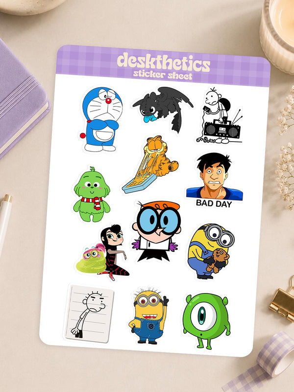 Cartoon Classics Sticker Sheet 2