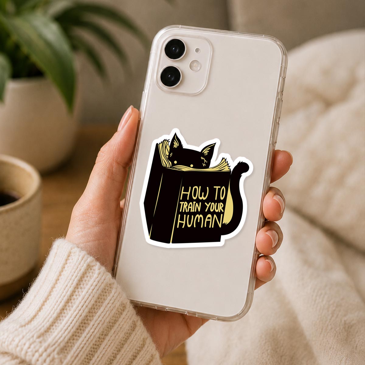 Cat And How To Train Your Human Book Sticker