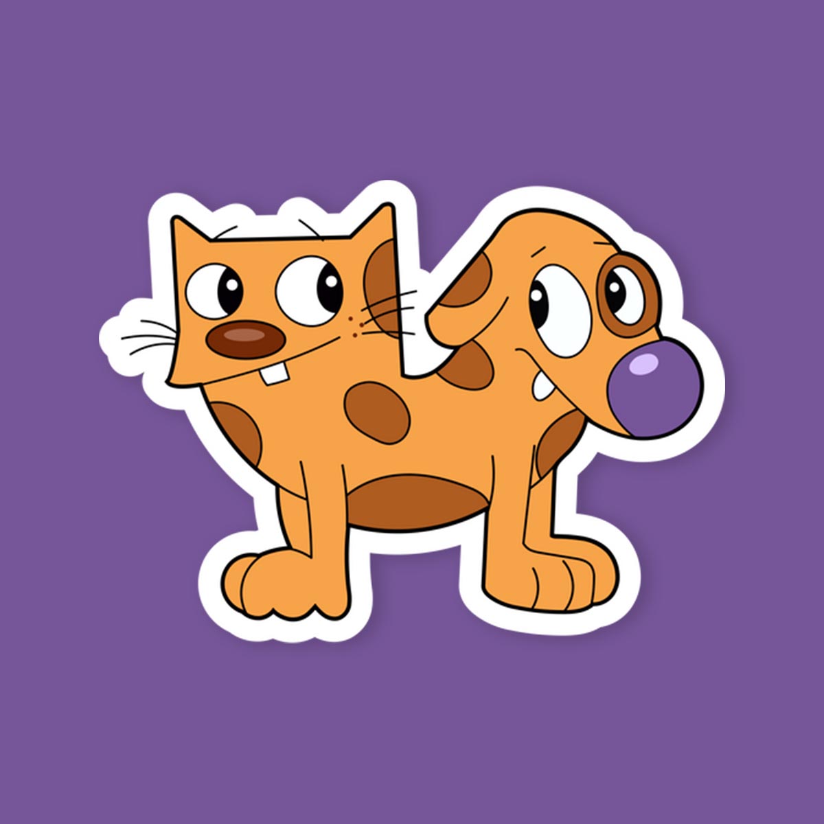 CatDog Cute Sticker
