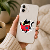 Cat Reading World Domination Book Sticker