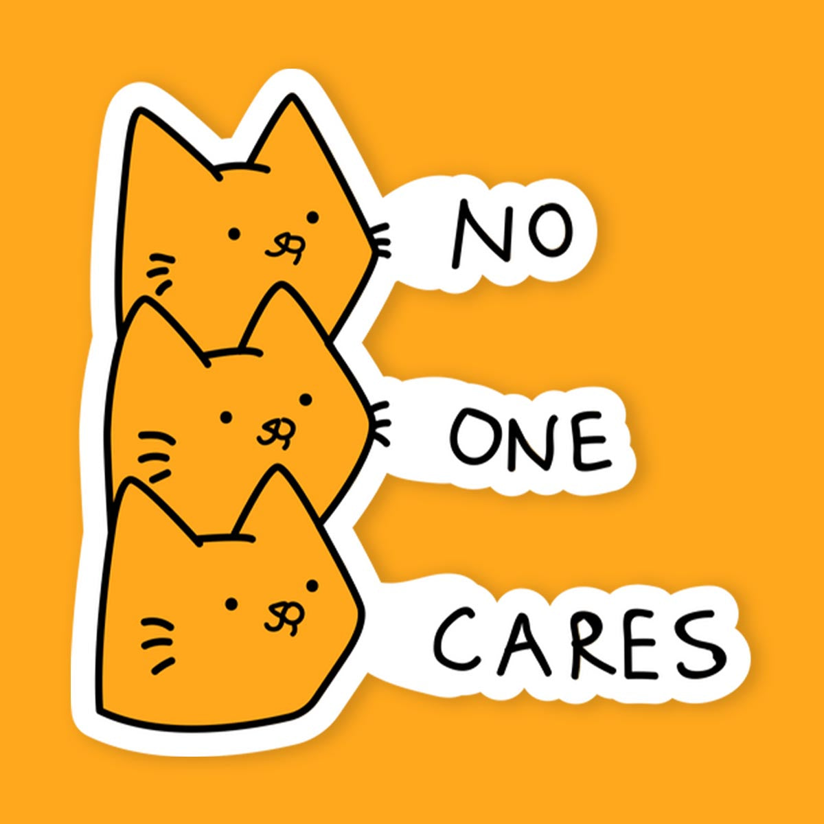 Cats No One Cares Sticker