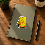 Caution Bricky Floor Sticker