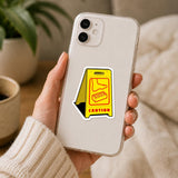 Caution Bricky Floor Sticker