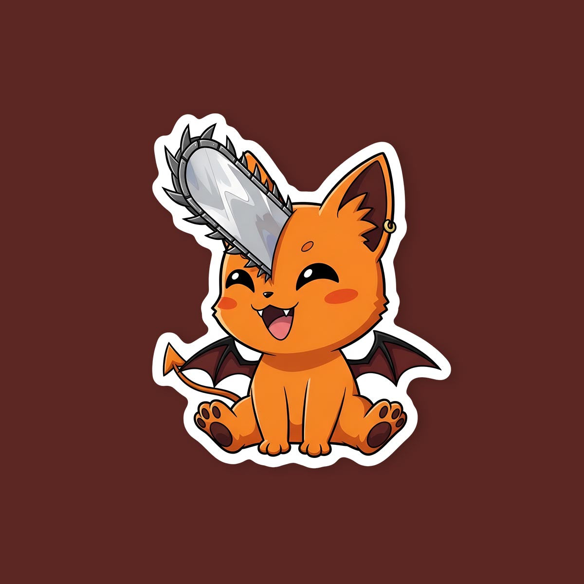 Chainsaw Man Pochita Smiling Sticker