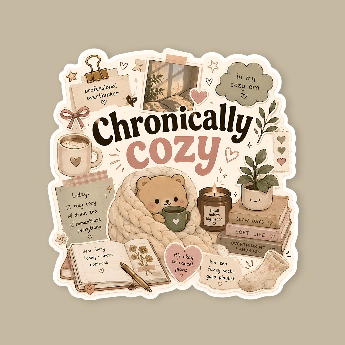 Chronically Cozy Sticker