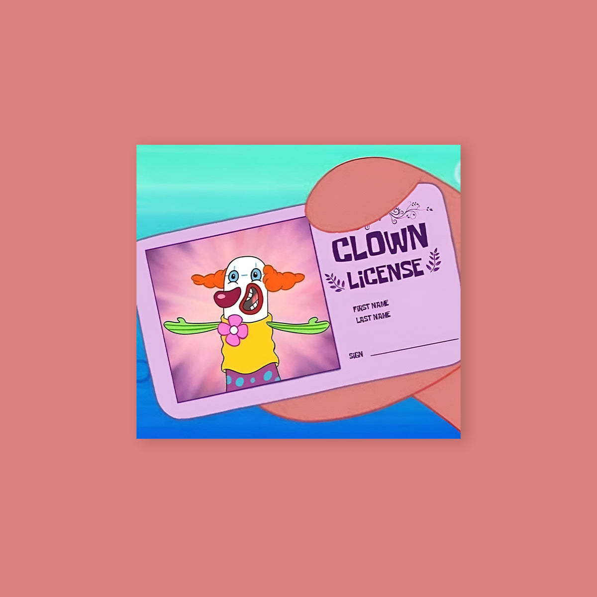 Clown License Poster Sticker