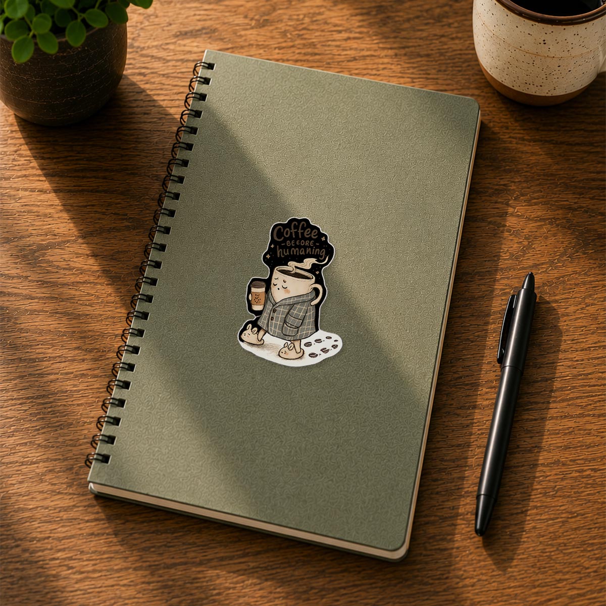 Coffee Before Humaning Sticker