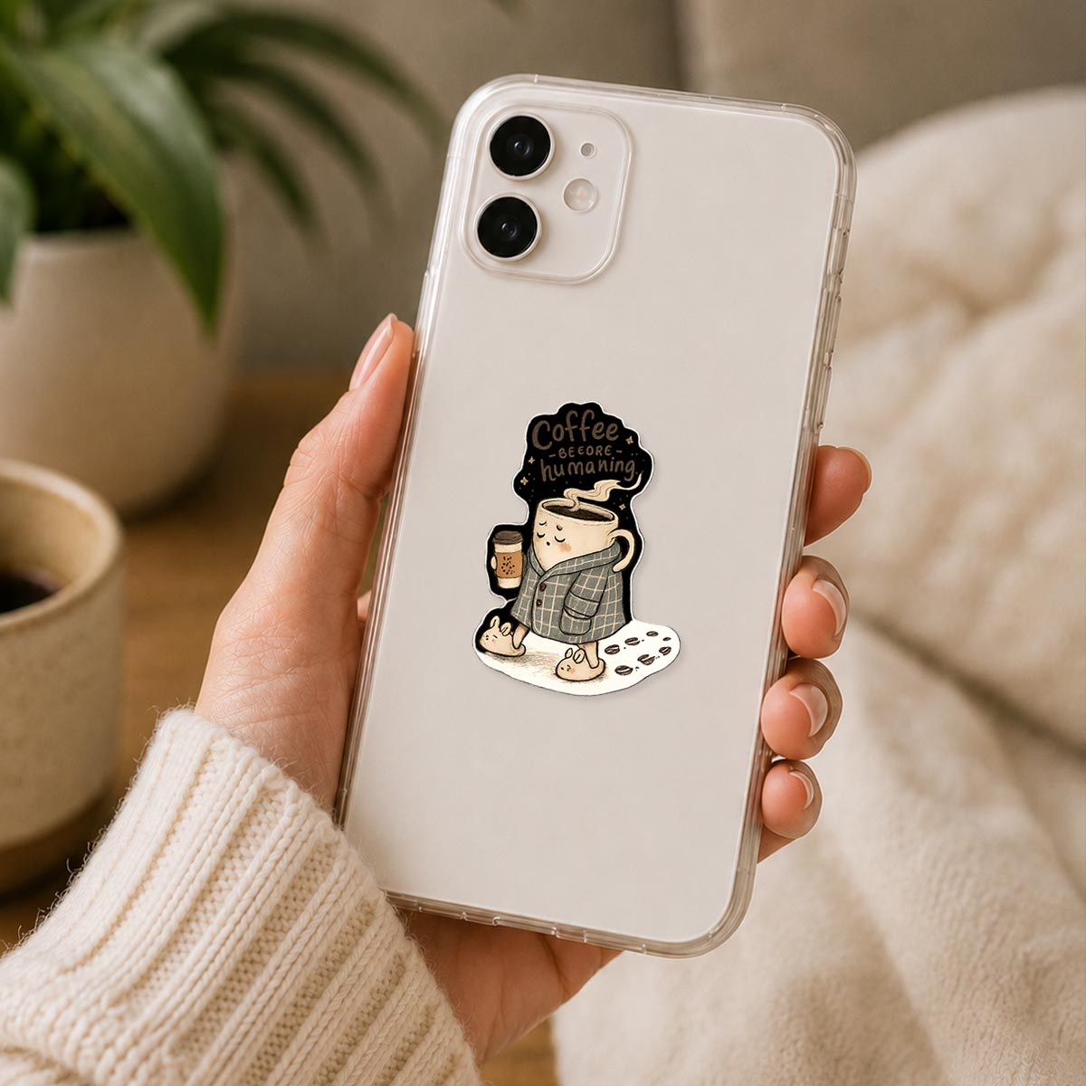 Coffee Before Humaning Sticker