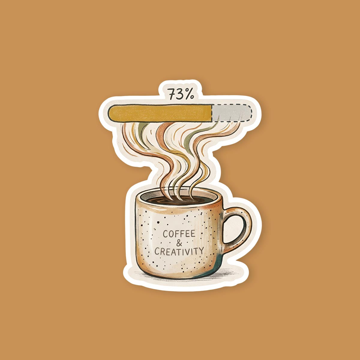 Coffee Energy Loading Bar Sticker