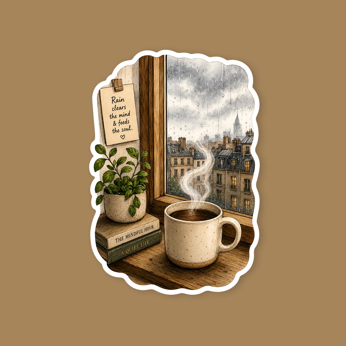 Coffee & Rain Club Sticker
