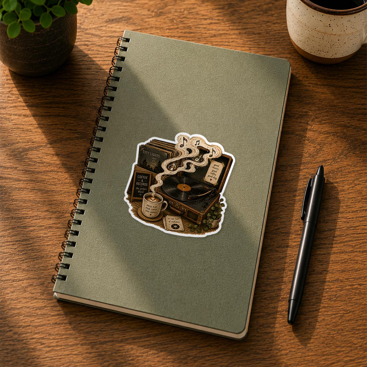 Coffee & Records Sticker