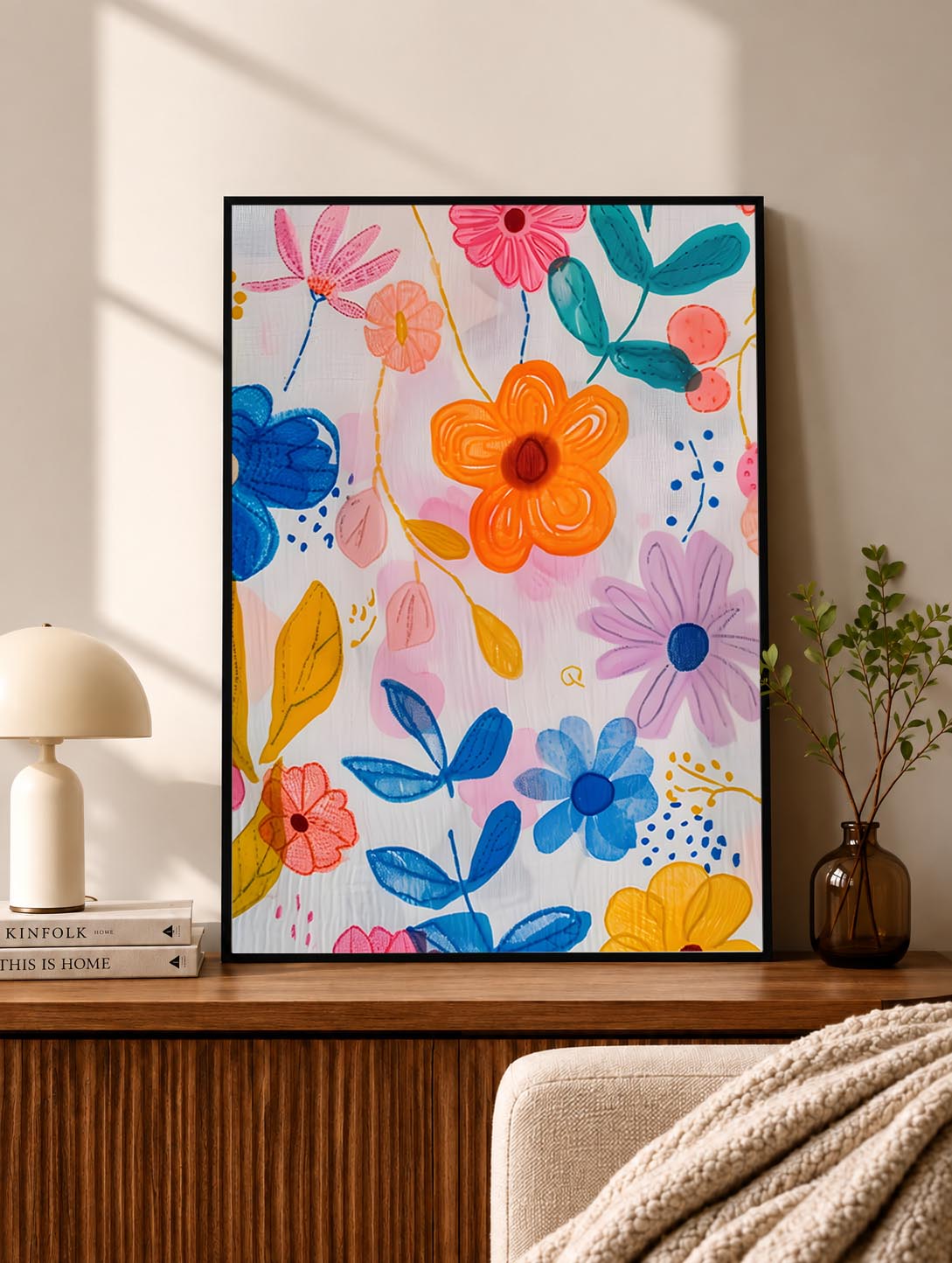 Colorful Floral Garden Abstract Poster