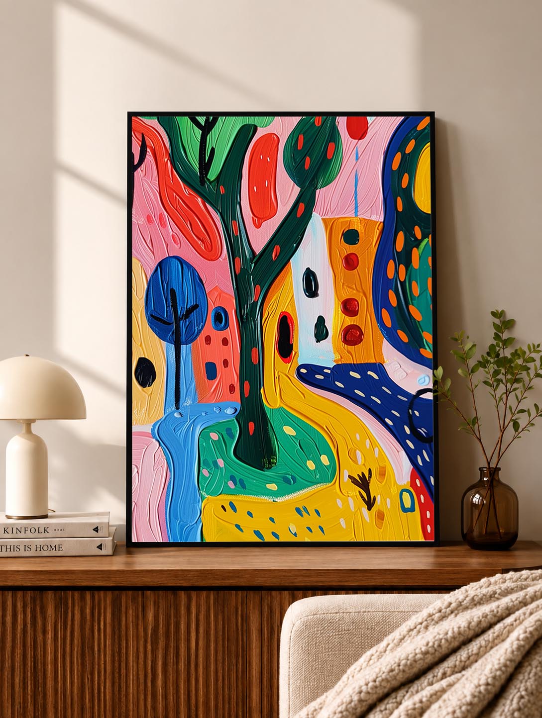 Colorful Organic Pattern Abstract Poster