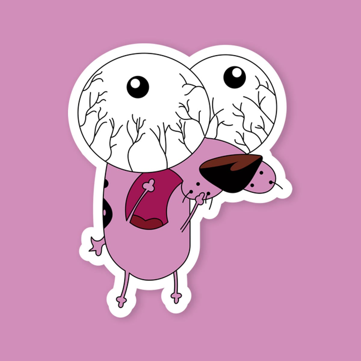 Courage Frightened Sticker