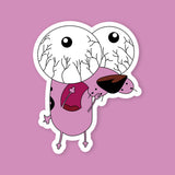 Courage Frightened Sticker
